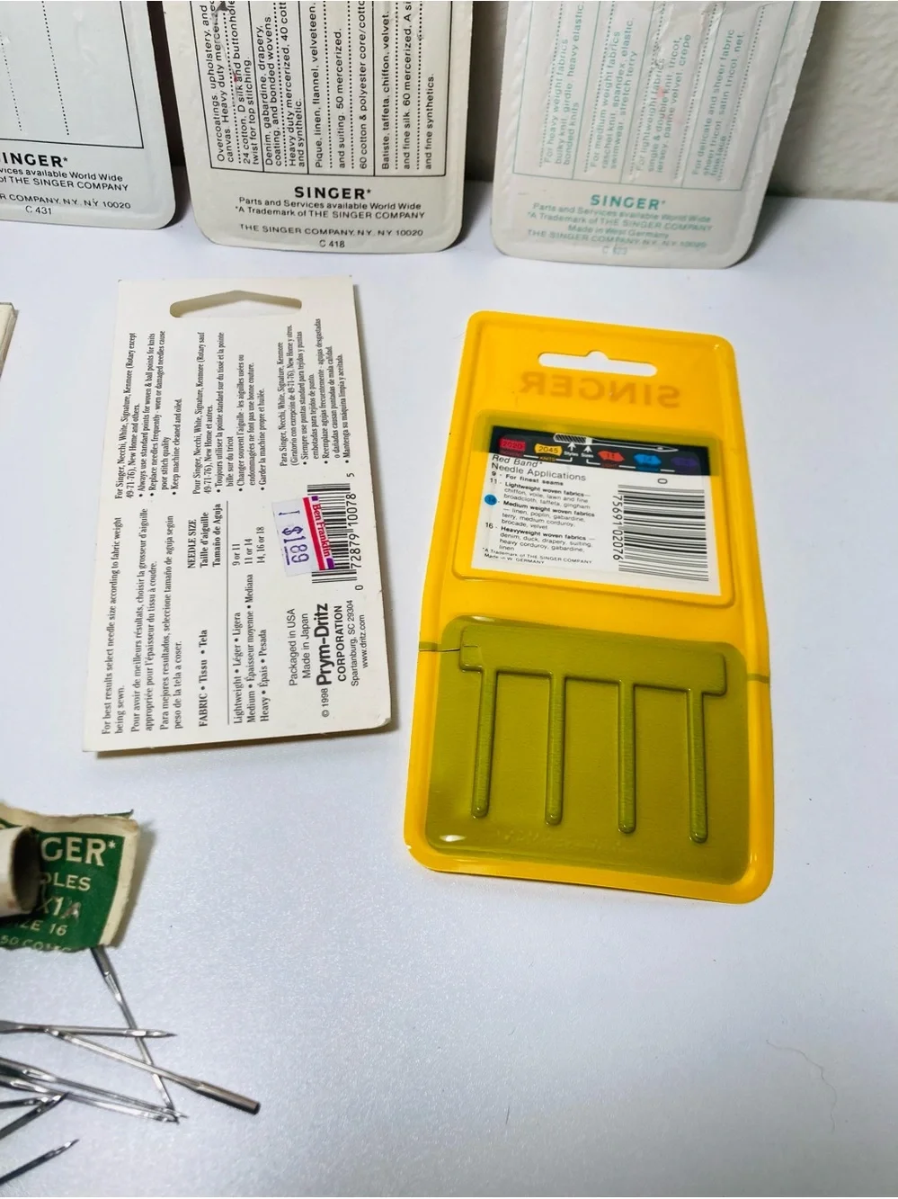 Vintage Assorted Sewing Machine Needles Assortment incl Singer